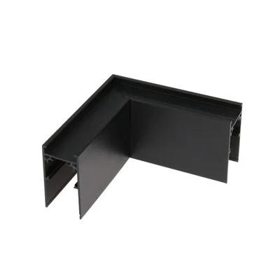 SYSTEM SHIFT – L-förmiger Verbinder, horizontal, schwarz, 60 x 60 mm