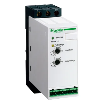Système de démarrage progressif ATS01 triphasé 110/480 V CA 50/60 Hz 9 kW 25 A IP20