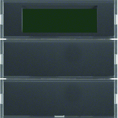 SYSTÈME KNX B.1/B.3/B.7 Bouton double avec régulateur de température et affichage pour cadres en aluminium et anthracite