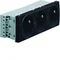 SYSTO Durchgangssteckdose mit Erdung 3x(2P+E) selbstklemmend 6 Module 16A/230V schwarz