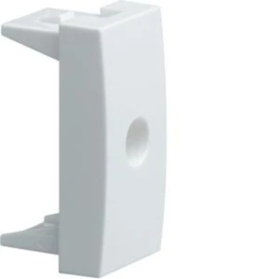 SYSTO End cap with 8mm cable outlet, 1 module, white