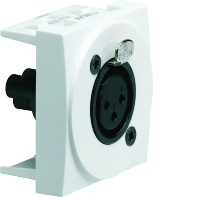 SYSTO Gniazdo audio XLR żeńskie zaciski śrubowe 2 moduły białe