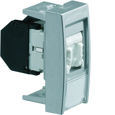 SYSTO Gniazdo informatyczne RJ45 kategorii 6 UTP 1 moduł aluminium