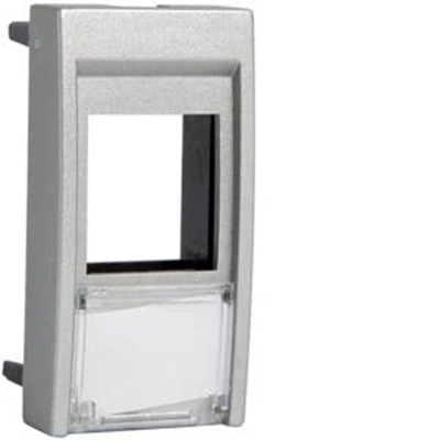 SYSTO Keystone faceplate 1 module RJ45 silver