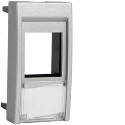 SYSTO Keystone plastron 1 module RJ45 argent