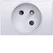 SYSTO Pass-through socket outlet with grounding 2P+E self-locking 3 modules 16A/230V aluminum