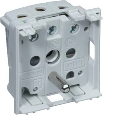 SYSTO Socket with ground screw terminals 2 modules 16A/250V white