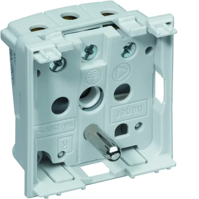 SYSTO Socket with ground screw terminals 2 modules 16A/250V white