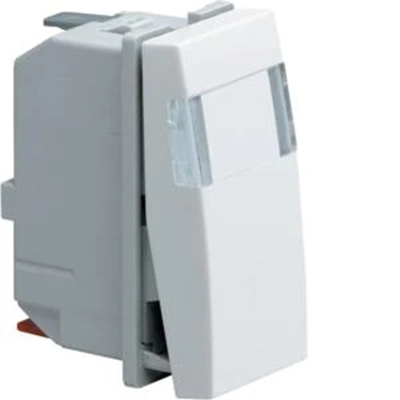 SYSTO Stair switch with description field and backlight option 1 module 10A/230V white