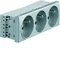 SYSTO Through-socket with grounding 3x(2P+E) self-clamping 6 modules 16A/230V aluminum