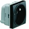 SYSTO Toma con toma de tierra, autoterminal, 2 módulos 16A/230V, negro