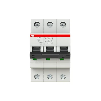 SZ203-C25 circuit breaker | 3P | C character | 25A | 6kA | AC |
