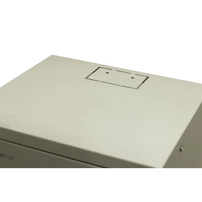 Szafa wisząca niedzielona 10'' 6U, drzwi blacha, 315×310x330, RAL: Szafa 7044, w komplecie półka i komplet 6 śrub montażowych