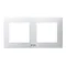 SZAFIR Double frame for IP-44 switches - white