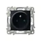 SZAFIR Single socket with grounding and current path shutters - matt black