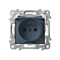 SZAFIR Splash-proof socket with grounding IP-44 transparent cover white