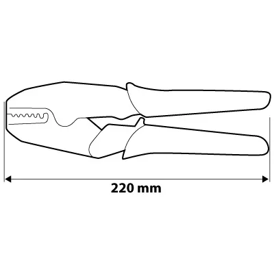 Szczypce do zaciskania końcówek tulejkowych 0.5 - 16 mm2 (22-6 AWG)
