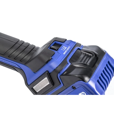 Szlifierka kątowa 18V 125mm włącznik łopatkowy reg obrotów 2 akumulatory 5Ah ładowarka 6,5A walizka RawlCase