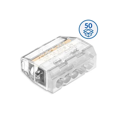 Szybkozłączka wtykowa SCP5 transparentny/biały (karton = 50 szt.)
