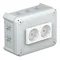 T 100 2MSD WS Junction box with 2 Schuko sockets