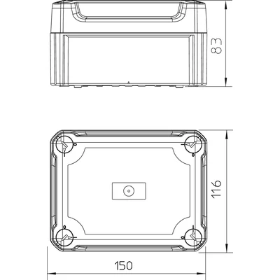 T 100 OE HD TR Anschlussdose mit transparentem Deckel