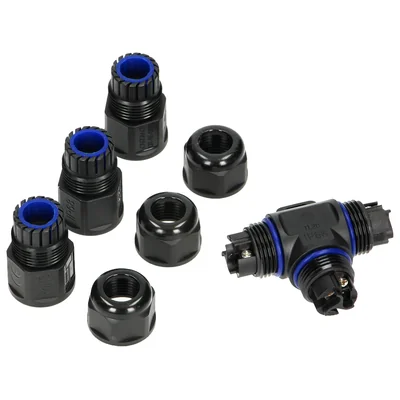 T-konektor IP68, 3x4mm2, 450V/25A