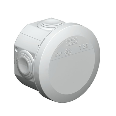 T-SERIES Junction box T25 fi80mm light grey