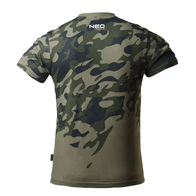T-shirt de travail à imprimé camouflage, taille XL