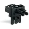 T-splitter 3-way 1xplug / 2xsocket WINSTA black