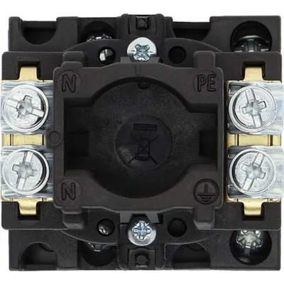 T0-1-102/EA/SVB-SW Main switch, 2 pole, 20 A, emergency stop function, 90°, padlockable in the Off position, surface mounting, black knob with padlockable function
