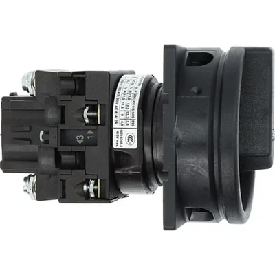 T0-1-102/EA/SVB-SW Main switch, 2 pole, 20 A, emergency stop function, 90°, padlockable in the Off position, surface mounting, black knob with padlockable function