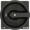 T0-1-102/EA/SVB-SW Main switch, 2 pole, 20 A, emergency stop function, 90°, padlockable in the Off position, surface mounting, black knob with padlockable function