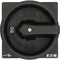T0-1-102/EA/SVB-SW Main switch, 2 pole, 20 A, emergency stop function, 90°, padlockable in the Off position, surface mounting, black knob with padlockable function