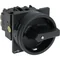 T0-1-102/EA/SVB-SW Main switch, 2 pole, 20 A, emergency stop function, 90°, padlockable in the Off position, surface mounting, black knob with padlockable function
