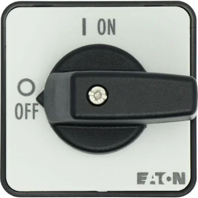 T0-1-102/EZ On-Off switch, 2 pole, 20 A, 90 °, surface mount 22.3 mm, black knob, non-locking