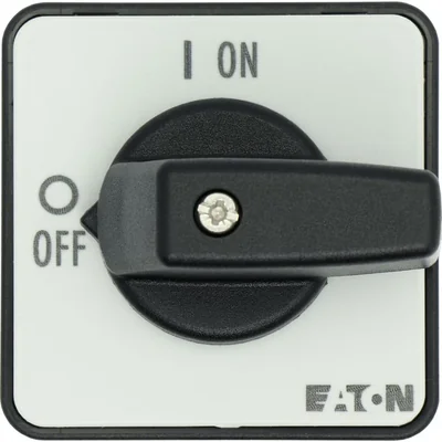 T0-1-102/EZ On-Off switch, 2 pole, 20 A, 90 °, surface mount 22.3 mm, black knob, non-locking