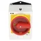 T0-1-102/I1/SVB Interruptor de encendido/apagado, bipolar, 20 A, 90°, en carcasa IP65, pomo rojo-amarillo con candado