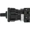 T0-1-8210/EZ Power switch, Contacts: 2, 20 A, type: 1-0-2, 60 °, latching, 22.3 mm surface mount, black knob, non-locking