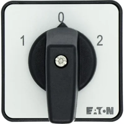 T0-1-8210/EZ Power switch, Contacts: 2, 20 A, type: 1-0-2, 60 °, latching, 22.3 mm surface mount, black knob, non-locking