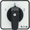 T0-1-8210/EZ Power switch, Contacts: 2, 20 A, type: 1-0-2, 60 °, latching, 22.3 mm surface mount, black knob, non-locking