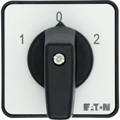 T0-1-8210/EZ Power switch, Contacts: 2, 20 A, type: 1-0-2, 60 °, latching, 22.3 mm surface mount, black knob, non-locking