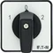 T0-1-8210/EZ Power switch, Contacts: 2, 20 A, type: 1-0-2, 60 °, latching, 22.3 mm surface mount, black knob, non-locking