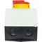T0-2-15679/I2H/MBS/SVB Main switch, 3 pole + 1 NO, 20A, emergency stop function, padlockable in the Off position, 90°, in hardened glass enclosure, with MBS screening plate, red-yellow knob with padlockable function