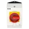 T0-2-15679/I2H/MBS/SVB Main switch, 3 pole + 1 NO, 20A, emergency stop function, padlockable in the Off position, 90°, in hardened glass enclosure, with MBS screening plate, red-yellow knob with padlockable function
