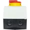 T0-2-15679/I2H/MBS/SVB Main switch, 3 pole + 1 NO, 20A, emergency stop function, padlockable in the Off position, 90°, in hardened glass enclosure, with MBS screening plate, red-yellow knob with padlockable function