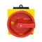 T0-2-15679/V/SVB Main switch, 3 pole + 1 NO, 20 A, emergency stop function, 90°, padlockable in the Off position, remote mounting, red/yellow handle with padlockable function