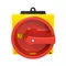 T0-2-15679/V/SVB Main switch, 3 pole + 1 NO, 20 A, emergency stop function, 90°, padlockable in the Off position, remote mounting, red/yellow handle with padlockable function