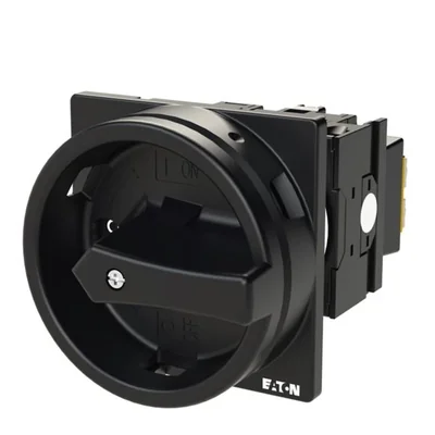 T0-2-1/EA/SVB-SW Main switch, 3 pole, 20 A, emergency stop function, 90°, padlockable in the Off position, surface mounting, black handle with padlockable function