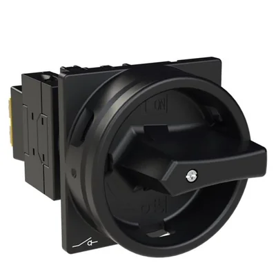 T0-2-1/EA/SVB-SW Main switch, 3 pole, 20 A, emergency stop function, 90°, padlockable in the Off position, surface mounting, black handle with padlockable function