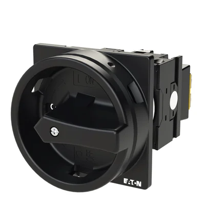 T0-2-1/EA/SVB-SW Main switch, 3 pole, 20 A, emergency stop function, 90°, padlockable in the Off position, surface mounting, black handle with padlockable function